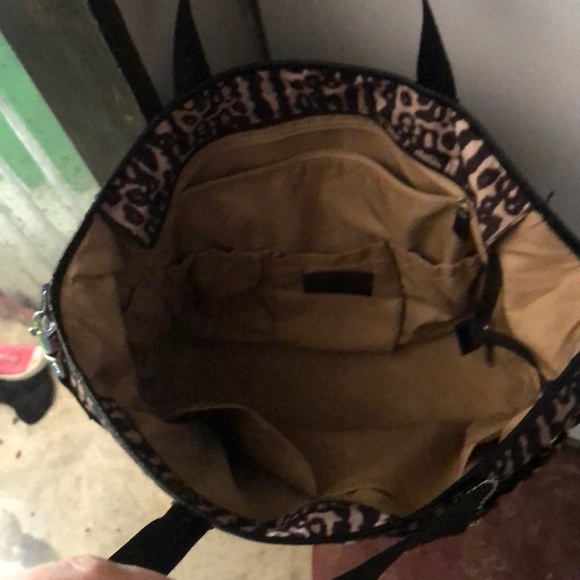 Leopard print coach diaper bag!!